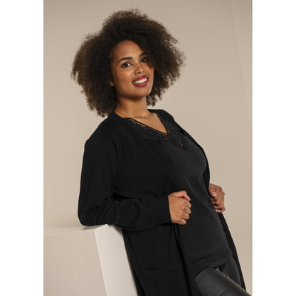 Sandgaard Top med V-hals og bomuld Top Black