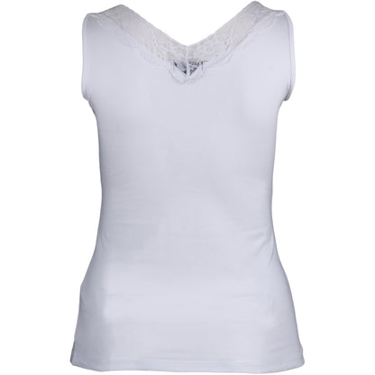 Sandgaard Top med V-hals og bomuld Top White