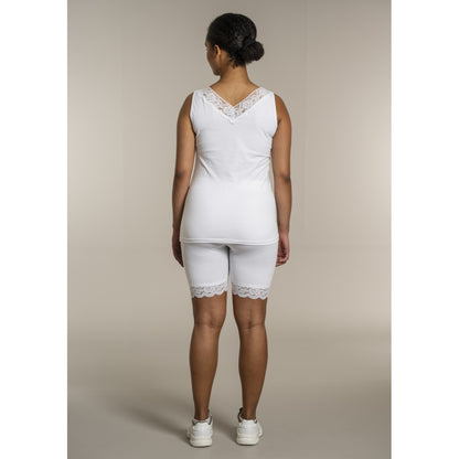 Sandgaard Top med V-hals og bomuld Top White