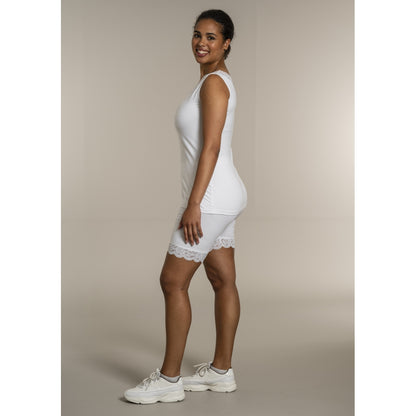 Sandgaard Top med V-hals og bomuld Top White