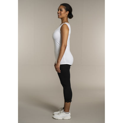 Sandgaard Top med V-hals og bomuld Top White