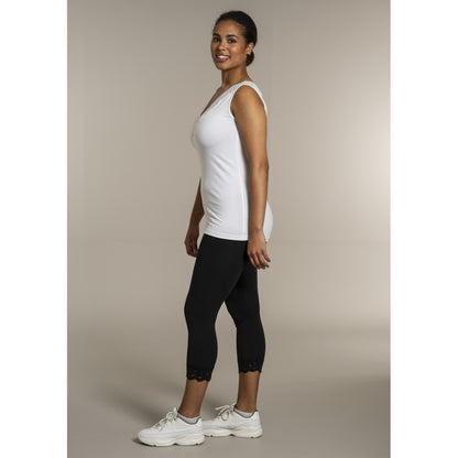 Sandgaard Top med V-hals og bomuld Top White