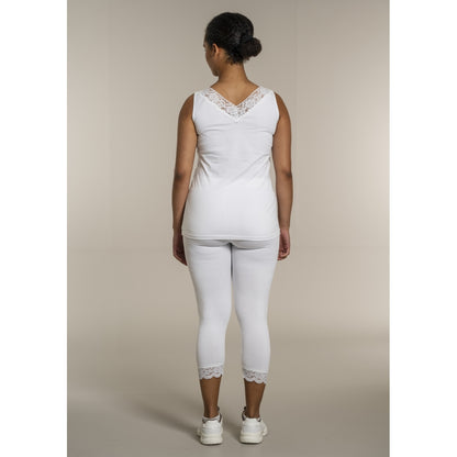 Sandgaard Top med V-hals og bomuld Top White